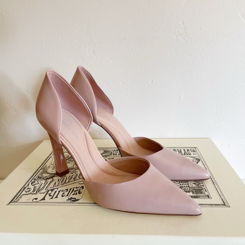 Charles Keith pointed faux leather heels